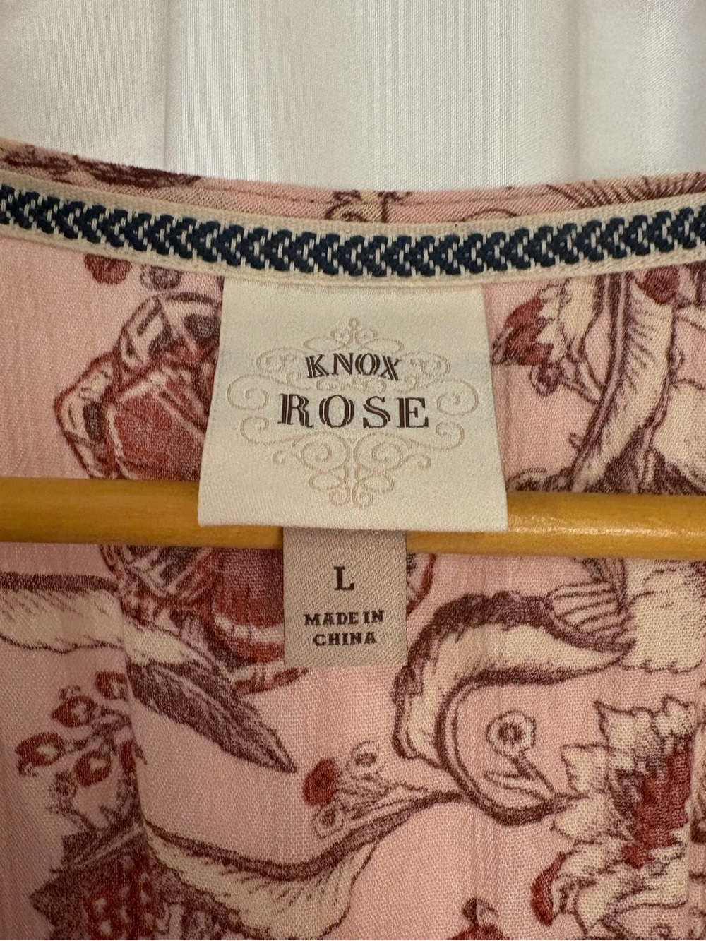 Knox Rose Target Boho Floral Faux-Wrap Maxi Dress Pink Red Size L - Picture 7 of 8